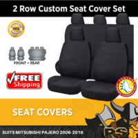 Canvas Seat Covers suit Mitsubishi Pajero 2006-2016 Tailor Made Front + Rear