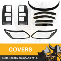 Headlight Tailight Covers + Bonnet Protector, Window Visors Colorado S2 2016+