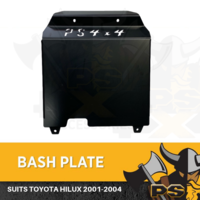 BLACK Bash Plate Front Sump Guard Premium 4mm for Toyota Hilux 2001-2004 IFS