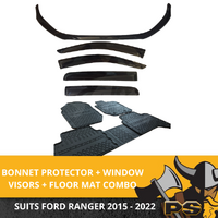 Ford Ranger PX2 PX3 2015 - 2022 Bonnet Protector & Window Visors & Floor Mats