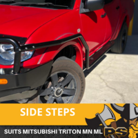 Steel Side Steps & Brush Bars for Mitsubishi Triton ML MN 2006-2015