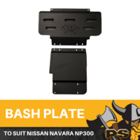 Nissan Navara NP300 Bash Plate, 2pcs Sump Guard Set 4MM Matte Black