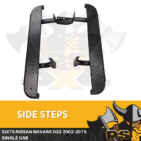 Single Cab Steel Side Steps to suit Nissan Navara D22 2002-2016 Heavy Duty
