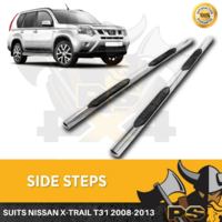 Side Steps for Nissan X-Trail Xtrail T31 2008-2013 Running Boards Chrome