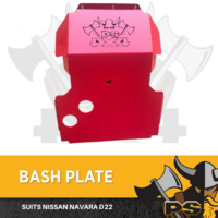 Nissan Navara D22 Bash Plate 4MM Steel Red Under Carriage Protection