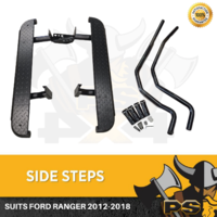 Single Cab Steel Side Steps + Brush Bars to suit Ford Ranger 2012-2018
