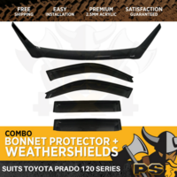 Bonnet Protector, Weathershields to suit Toyota Prado 120 Series 2003-09 Visors