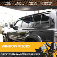 Superior Door Weathershields to suit Toyota Landcruiser 80 Series Window Visors