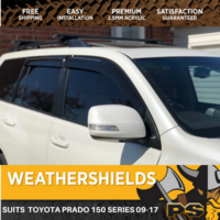 Superior Weathershields to suit Toyota Prado 150 Series 09-18 Window Visors
