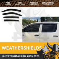 Premium Weather Shields Window Visor Toyota Hilux N70 N80 Dual Cab 05-20
