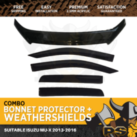 Bonnet Protector & Window Visors to suit Isuzu MU-X 2013-2016 MUX