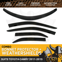 Bonnet Protector & Window Visors to suit Toyota Camry 2011-2015 Weathershields