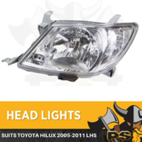 LHS Headlight suit Toyota Hilux 2005-2011 SR5 4WD 2WD Replacement Passenger Side