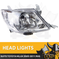 RHS Headlight suit Toyota Hilux 2005-2011 SR5 4WD 2WD Replacement Driver Side