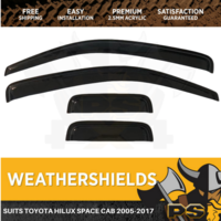 Superior Weathershields to suit Toyota Hilux Space Cab 2005-2015 Window Visors