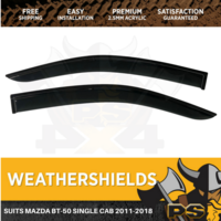 Superior Weathershields Window Visors Mazda BT50 BT-50 Single Cab 2011-2018