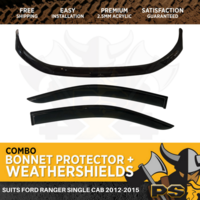 Bonnet Protector, Weather Shields Visor for Ford Ranger PX1 Single Cab 2012-2015