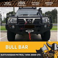 PS4X4 ADR Approved Bull Bar Winch Bar for Nissan Patrol GU 1998-2006 UTE