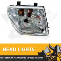 RHS Headlight for Nissan Navara D40 12/05-06/07 Replacement Driver Side