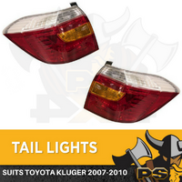 Tail Lights Pair to suit Toyota Kluger 08/2007-09/2010 Rear Tail Lamps