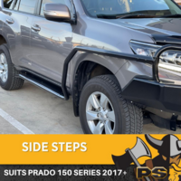 Steel Side Steps and Brush Bars to suit Toyota Land Cruiser Prado 150 Series 2017+