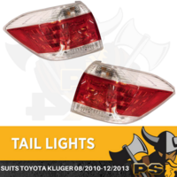 Tail Lights Pair to suit Toyota Kluger 10/2010-12/2013 Rear Tail Lamps