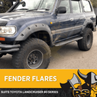 Jungle Flares to suit Toyota Landcruiser 80 Series 1990-1998 Black Arch Fenders