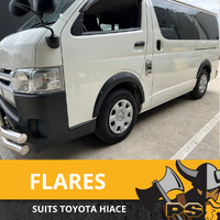 Jungle Flares to suit Toyota Hiace 2005-2019 Black Arch Fenders 