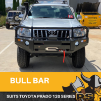 Bull Bar to suit Toyota Prado 120 Series 2003 - 2009 Heavy Duty Steel Winch Comp