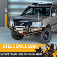 Bull Bar to suit Toyota Landcruiser 100 Series Heavy Duty Steel Winch Comp IFS