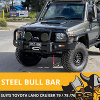 Bull Bar to suit Toyota Landcruiser 76 79 78 Series Heavy Duty Steel Winch Comp 63MM 