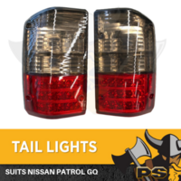 Smoked LED Tail lights for Nissan Patrol GQ 1988-1997 Series 1 2 Black Red