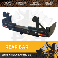PS4X4 Rear Bar Spare Wheel Carrier Dual to suit Nissan Patrol GU4 2004+ Heavy Duty