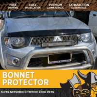Bonnet Protector for Mitsubishi Triton 2006-2015 ML MN Tinted Smoked Guard 