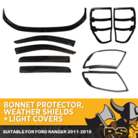 Bonnet Protector , Weathershields & Black Covers to suit Ford Ranger PX 2011-2015