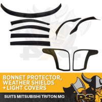 Bonnet Protector , Weathershields & Black Covers for Mitsubishi Triton MQ 15-18