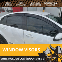 Premium Weathershields Weather Shields Window Visor Commodore VE VF Sedan 