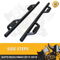 Matte Side Steps for Isuzu Dmax D-max Dual Cab Running Boards