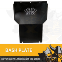 Steel Bash Plate For Toyota Landcruiser 100 Series 4mm Sump Guard Black 1997-2007