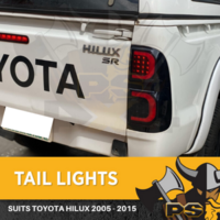 Smoked LED Tail lights for Toyota Hilux SR5 VIGO 05-15 Taillight 