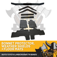 Bonnet Protector Weathershields & Floor Mats To suit Toyota Landcruiser 70 76 78 79 Series 2007-2016