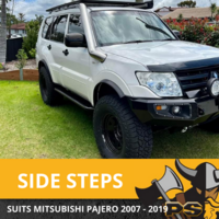 PS4X4 HEAVY DUTY SIDE STEPS TO SUIT MITSUBISHI PAJERO NS NX NW 2007 - 2021