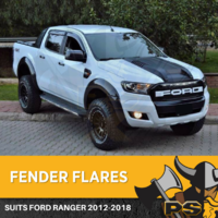 PS4X4 Ford Ranger Flares KIT 2015-2018 MK2 Fender Flares Gloss Blackte Wheel Arch 4PC