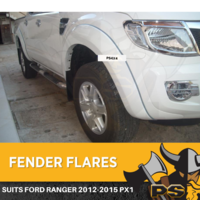 PS4X4 Ford Ranger Flares KIT 2012-2015 MK1 PX1 Fender Flares White Wheel Arch 4PC FRONT