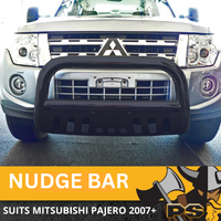 Ps4x4 Black 3" Nudge Bar Grill Guard To Suit Mitsubishi Pajero 2007-2021