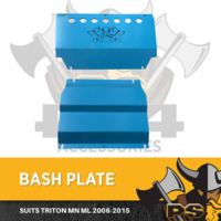 BLUE Bash Plate 2pc for Mitsubishi Triton ML MN 06-15 4MM Underbody Sump Guard