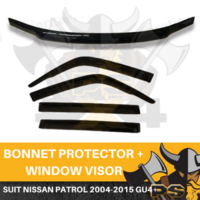 Ps4x4 Bonnet Protector & Weather Shields Window Visors To Suit Nissan Patrol WAGON Y61 2004-2016