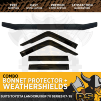 Bonnet Protector, Weathershields to suit Toyota Landcruiser 2017+ 70 76 78 79 Series