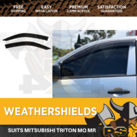 SPACE CAB Weather shields Window Visors Weathershields Fit Mitsubishi Triton MQ MR 2015-2020