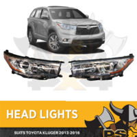 Pair Headlights to suit Toyota Kluger 2013-2016 Head Lights Lamp Kit